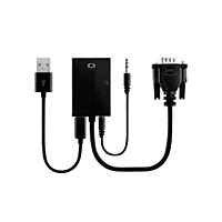 VGA to HDMI Converter with Audio & USB Power, Full HD 1080p Video Adapter for Laptop, PC to HDTV, Monitor, Projector – (VGA Male to HDMI Female) VGA to HDMI Converter with Audio & USB Power, Full HD 1080p Video Adapter for Laptop, PC to HDTV, Monitor, Projector – (VGA Male to HDMI Female)