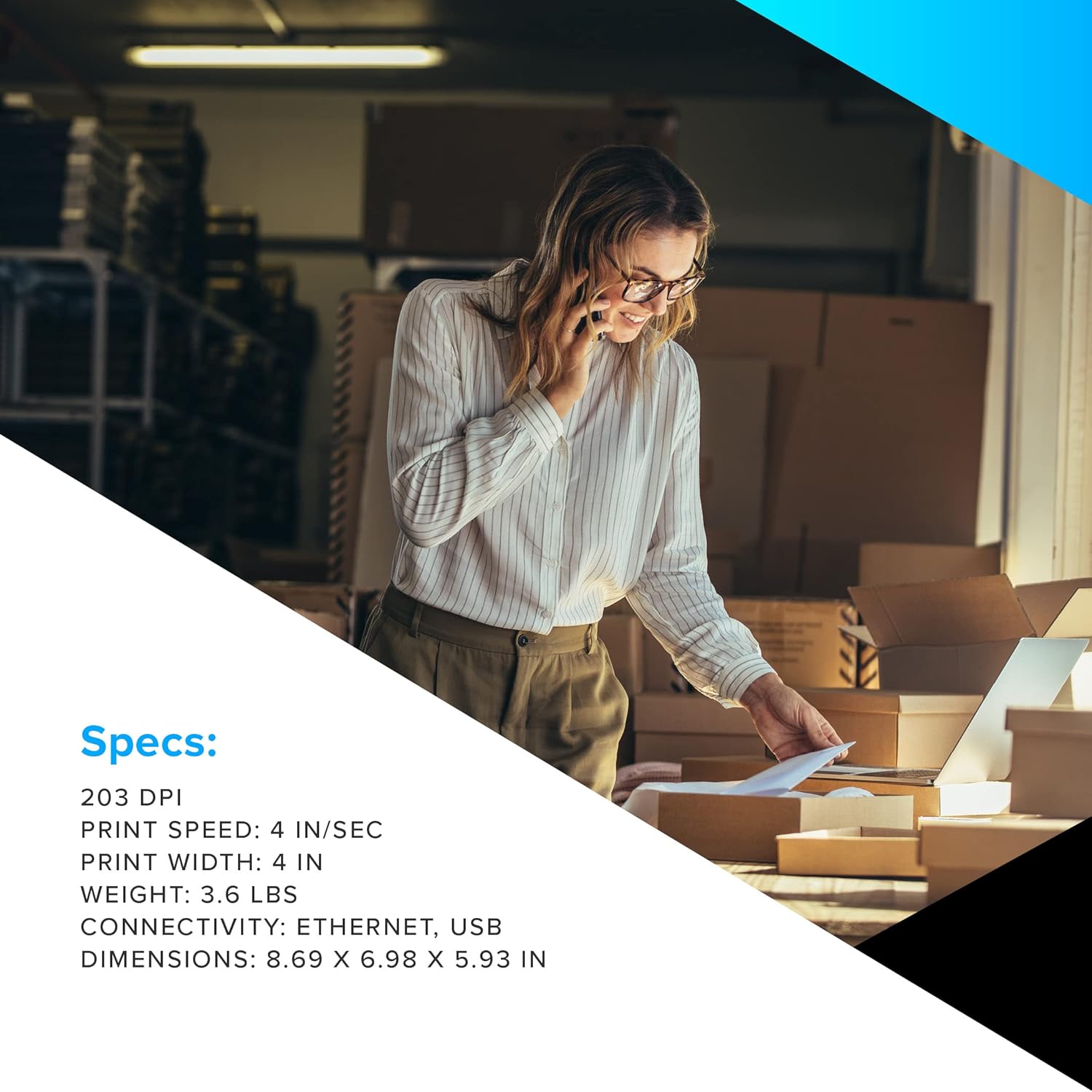 ZEBRA ZD421 Direct Thermal Desktop Printer 203 dpi Print Width 4-inch Wired USB and Ethernet Connectivity ZD4A042-D01E00EZ, No Thermal Ribbon Required ZEBRA ZD421 Direct Thermal Desktop Printer 203 dpi Print Width 4-inch Wired USB and Ethernet Connectivity ZD4A042-D01E00EZ, No Thermal Ribbon Required