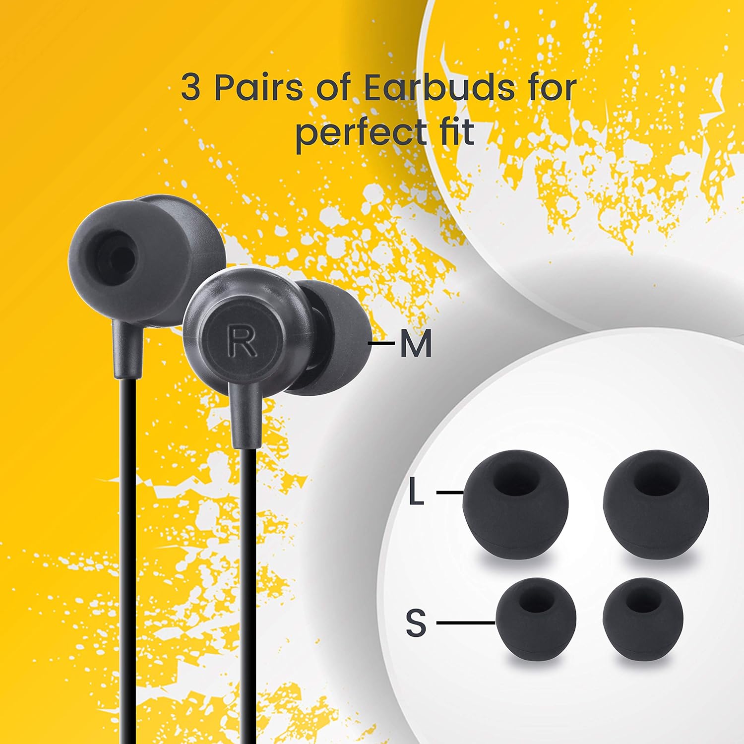 ZEBRONICS Zeb-Symphony ​Wireless ​in Ear​ ​Neckband Earphone​ ​with 13 hrs Playback time, BT 5.0, Dual Pairing, Call Function, Splash Proof, Magnetic Earpiece(Black)