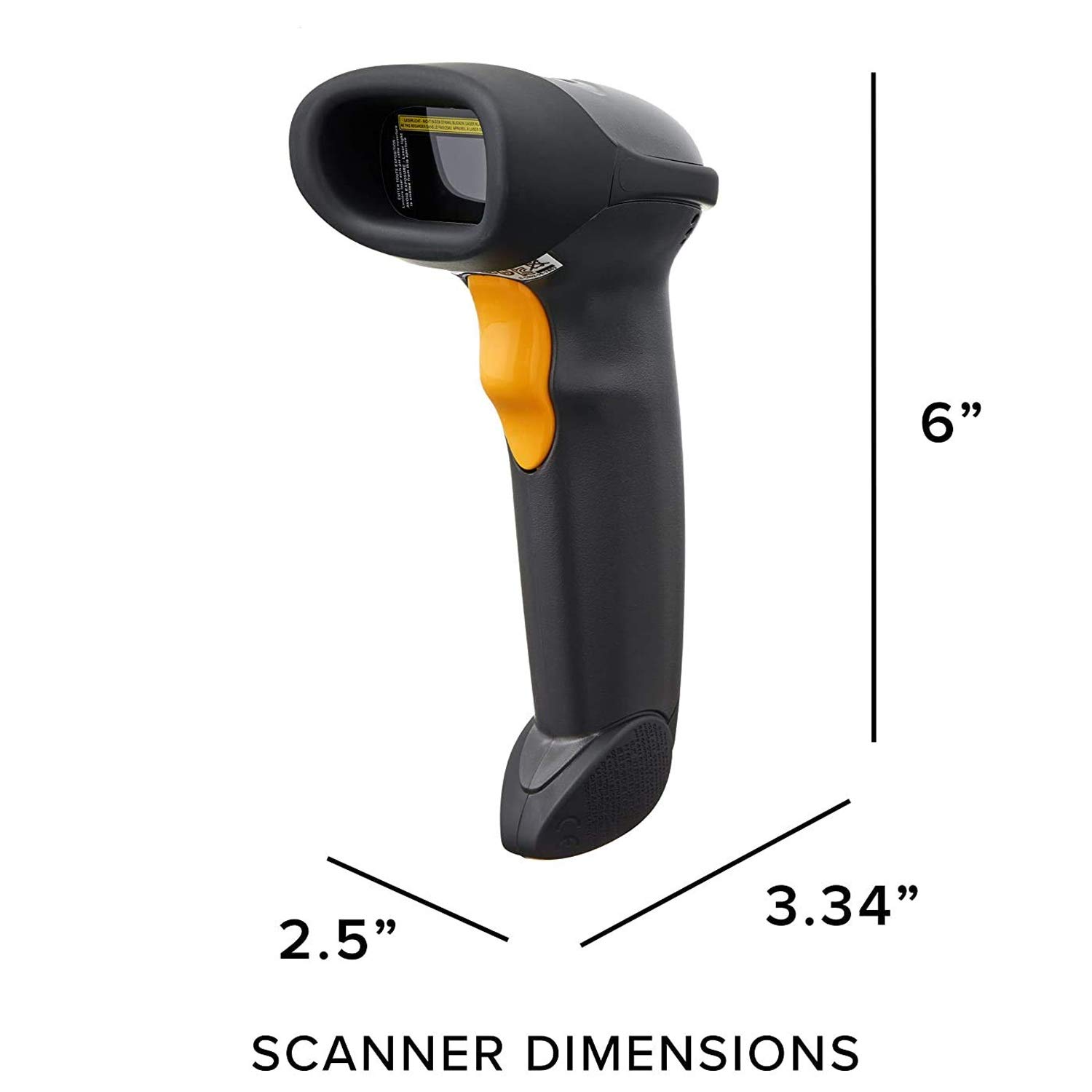 Zebra LS2208 1D Handheld Barcode Scanner Wired Optical Laser Black Corded Reader Imager with Stand and USB Cord