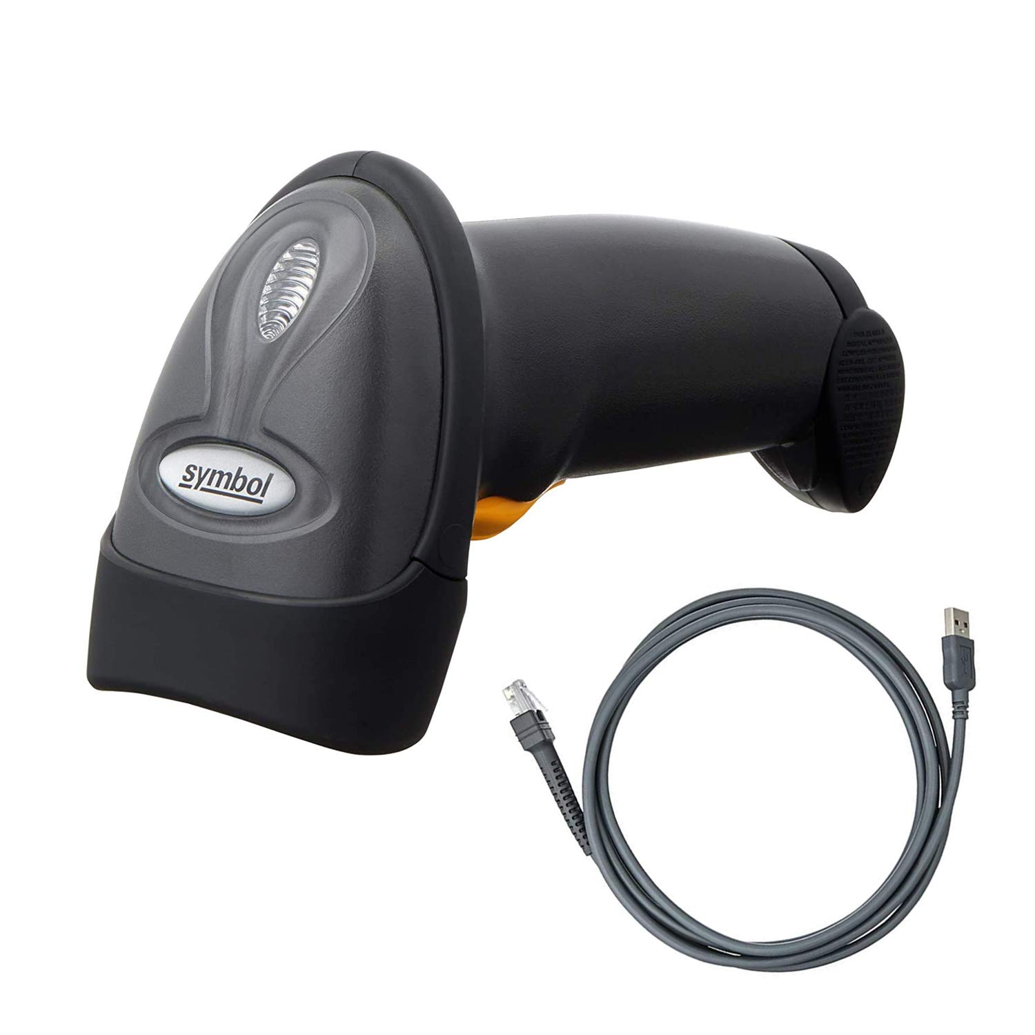 Zebra LS2208 1D Handheld Barcode Scanner Wired Optical Laser Black Corded Reader Imager with Stand and USB Cord
