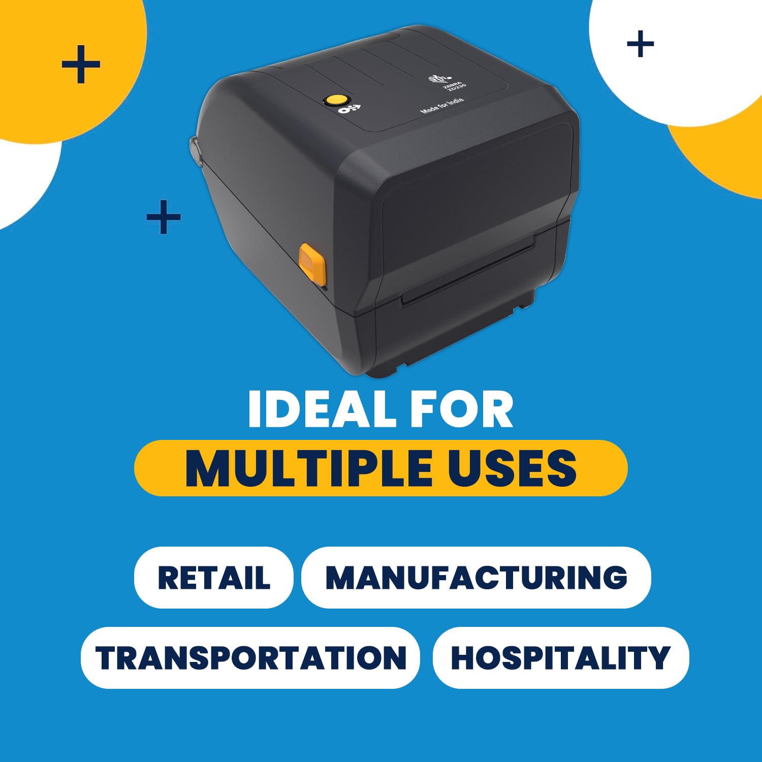 Zebra ZD230TA 4-Inch (10.16cm) Thermal Transfer Desktop Barcode Label Printer, 203 DPI, 6 IPS Print Speed, USB Connectivity, Monochrome, Windows Compatible Zebra ZD230TA 4-Inch (10.16cm) Thermal Transfer Desktop Barcode Label Printer, 203 DPI, 6 IPS Print Speed, USB Connectivity, Monochrome, Windows Compatible