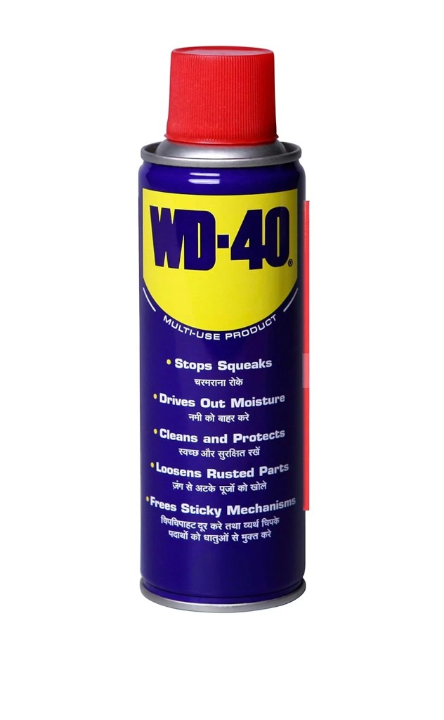 Multipurpose Spray WD-40, Lubricant, Rust Remover, Cleans Bike Chains, Squeak Noise Remover, Stain Remover, and Cleaning Agent, 344.4g