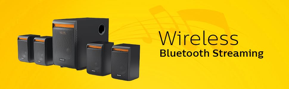 Philips SPA8140B/94 Channel 40W Wireless Speaker Black