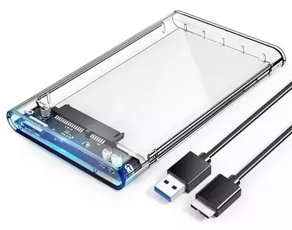 USB 3.0 HDD/SSD Enclosure - Transparent Case Shop Now! Today