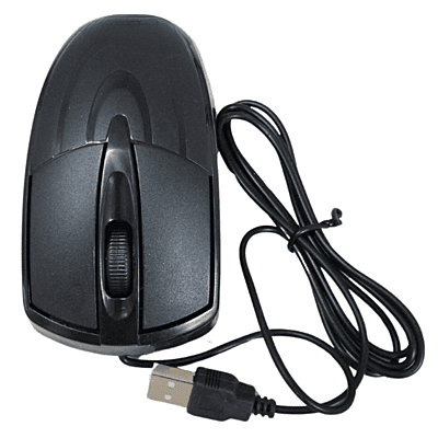 Wired Optical Mouse AD-202, 1000 DPI High Precision Ergonomic Design, Plug & Play for Office and Gaming