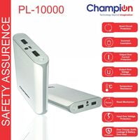 Champion Power Bank 10400mAh Capacity (BIS Certified) Model PL-10000