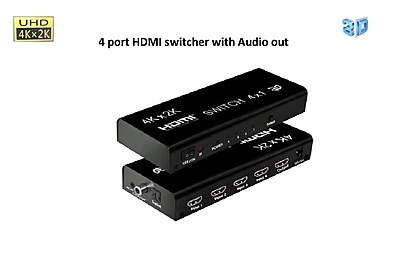 HDMI Switch 4x1 4K with Audio Output PS-HDS4X1A