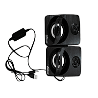 USB 2.0 Multimedia Mini Speakers for Laptop/Desktop (Black)