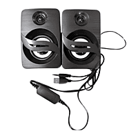 USB 2.0 Multimedia Mini Speakers for Laptop/Desktop (Black)