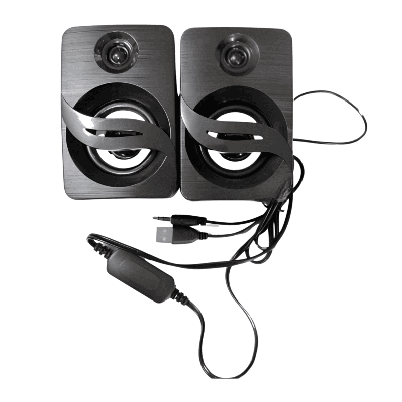 USB 2.0 Multimedia Mini Speakers for Laptop/Desktop (Black)