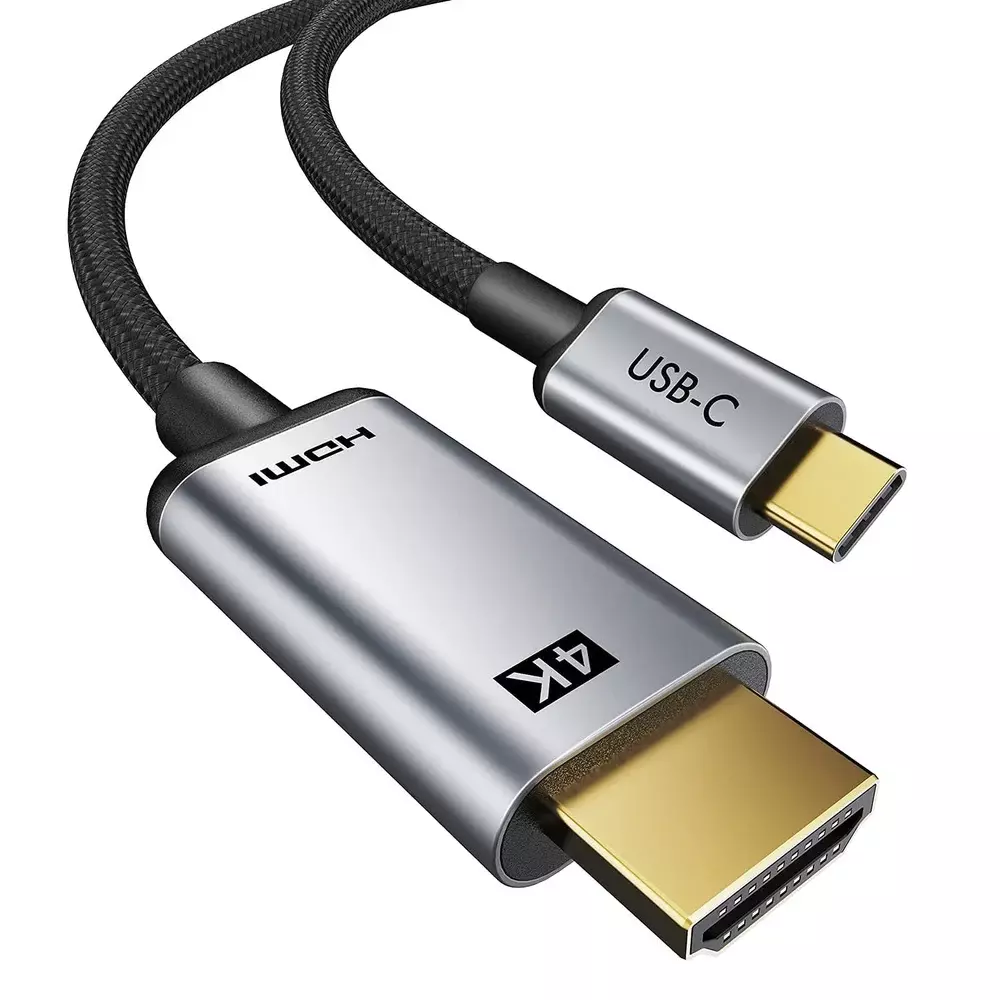 Type C to 4K HDMI Cable USB (M) to HDMI (M), Thunderbolt  Compatible, Supports 3840x2160 @60Hz