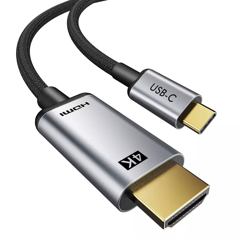 Type C to 4K HDMI Cable – USB 3.1 (M) to HDMI 2.0 (M), Thunderbolt 3 Compatible, Supports 3840x2160 @60Hz Resolution-1.8m Type C to 4K HDMI Cable – USB 3.1 (M) to HDMI 2.0 (M), Thunderbolt 3 Compatible, Supports 3840x2160 @60Hz Resolution-1.8m