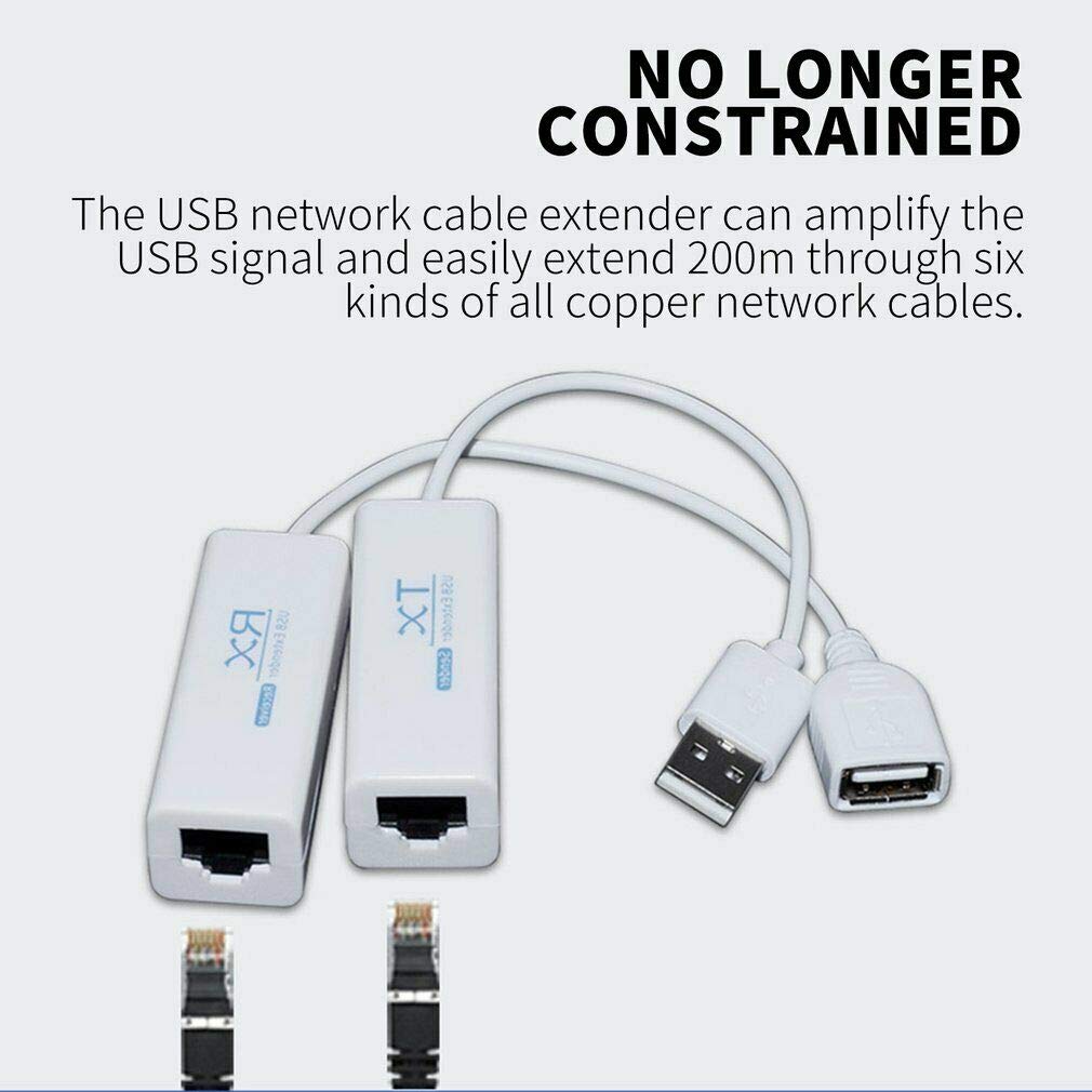 USB LAN EXTENDER | Lan Repeater R45 200M | LAN Extension Adapter for USB Cameras Printers Keyboard Mouse USB LAN EXTENDER | Lan Repeater R45 200M | LAN Extension Adapter for USB Cameras Printers Keyboard Mouse